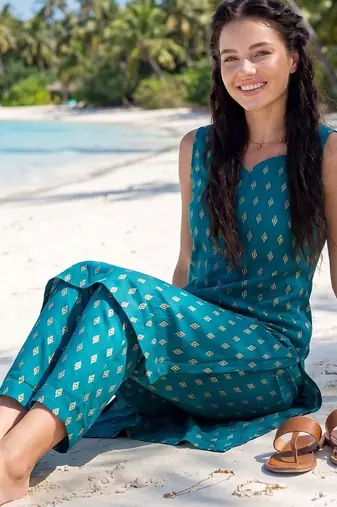 Women Ethnic Motifs Printed Regular Pure Cotton Kurta with Trousers