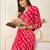 Women Leheriya Printed Regular Thread Work Kurta with Trousers