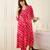 Women Leheriya Printed Regular Thread Work Kurta with Trousers