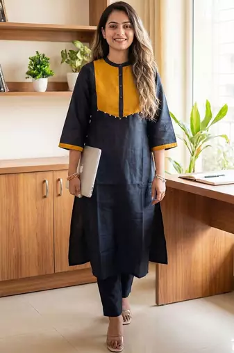 Women Regular Liva Kurta with Trousers