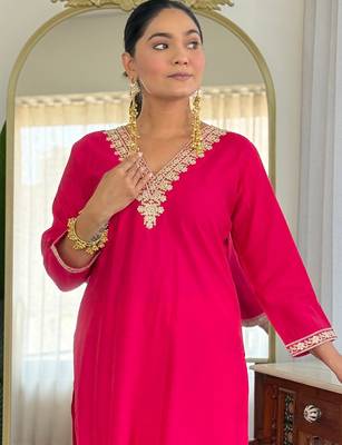 Women Ethnic Motifs Embroidered Regular Sequinned Kurta with Trousers & With Dupatta 5