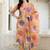 Orange Printed Straight Kurta Trousers Dupatta Set Kurta Sets