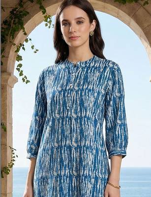 Women Printed Regular Pure Cotton Kurta with Trousers 3