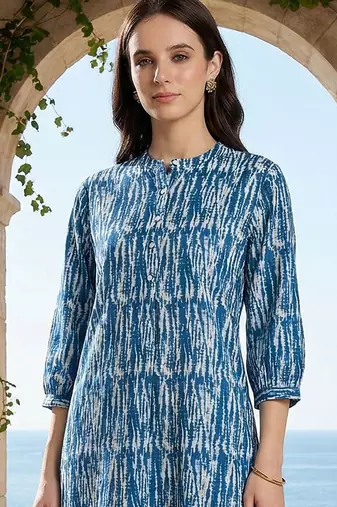 Women Printed Regular Pure Cotton Kurta with Trousers