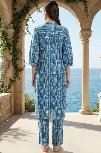 Women Printed Regular Pure Cotton Kurta with Trousers