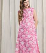 Women Floral Printed Cotton Kurta with Trousers