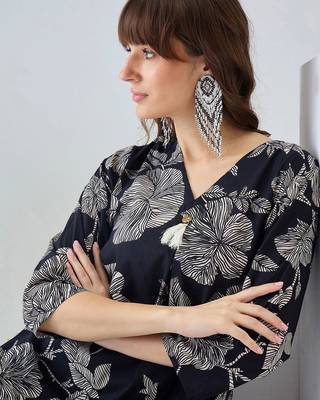 Women Floral Printed Regular Pure Cotton Kurta with Trousers 2