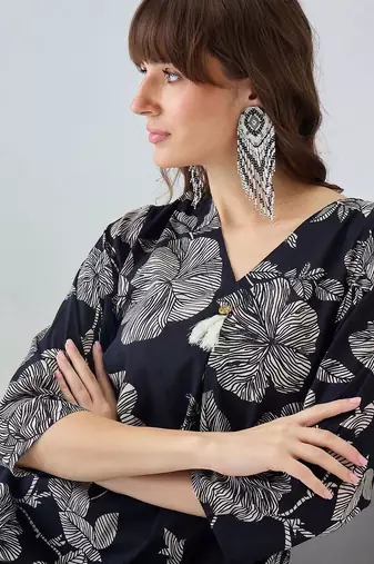 Women Floral Printed Regular Pure Cotton Kurta with Trousers