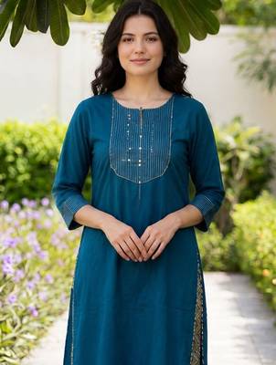 Women Yoke Design Regular Kurta with Palazzos 2