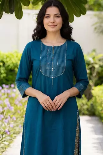 Women Yoke Design Regular Kurta with Palazzos