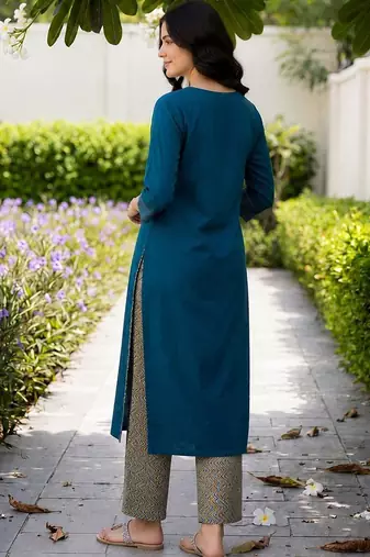 Women Yoke Design Regular Kurta with Palazzos