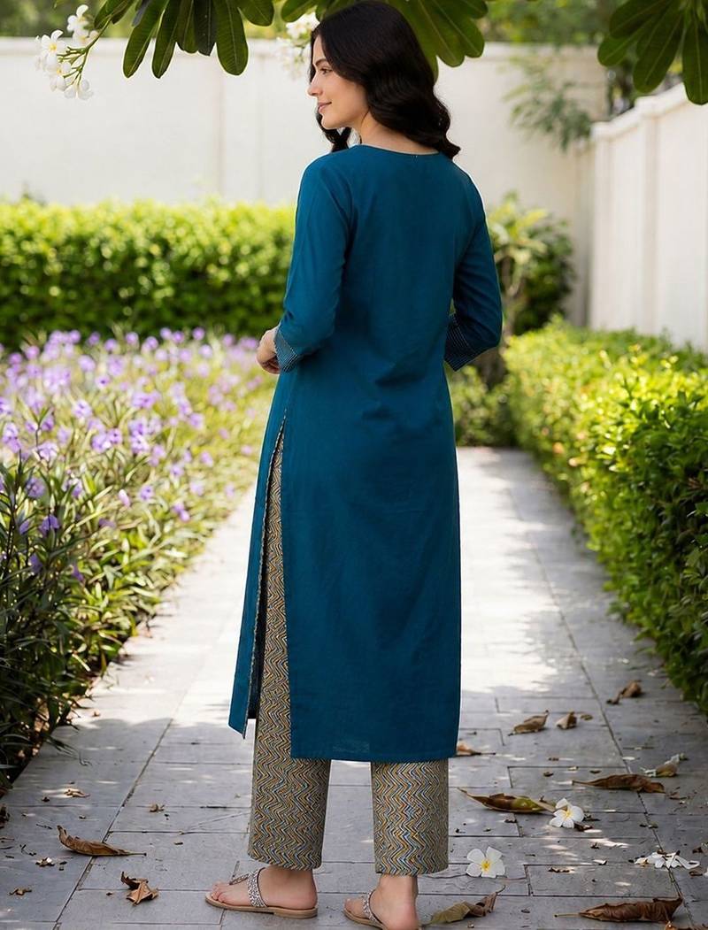 Women Yoke Design Regular Kurta with Palazzos