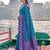 elegant sky blue banarasi silk blend saree for women festive wedding wear