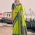 exclusive mehendi green banarasi silk blend saree for women festive wedding wear