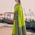 exclusive mehendi green banarasi silk blend saree for women festive wedding wear
