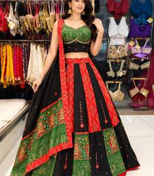 Green Navratri Mirror Work Chaniya Choli Set