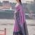 elegant purple banarasi silk blend saree for women festive wedding party wear
