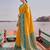 elegant mustard banarasi silk blend saree for women festive wedding party wear