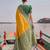 elegant mustard banarasi silk blend saree for women festive wedding party wear