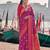 exclusive rani pink banarasi silk blend saree for women festive wedding traditional wear