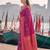 exclusive rani pink banarasi silk blend saree for women festive wedding traditional wear
