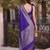 navy blue silk blend saree for women festive wedding wear
