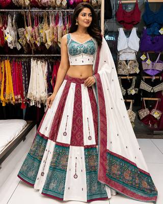 Multicolor Navratri Mirror Work Chaniya Choli Set 1