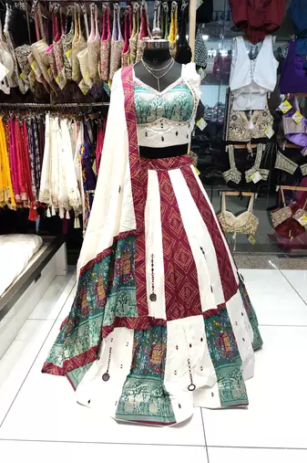 Multicolor Navratri Mirror Work Chaniya Choli Set