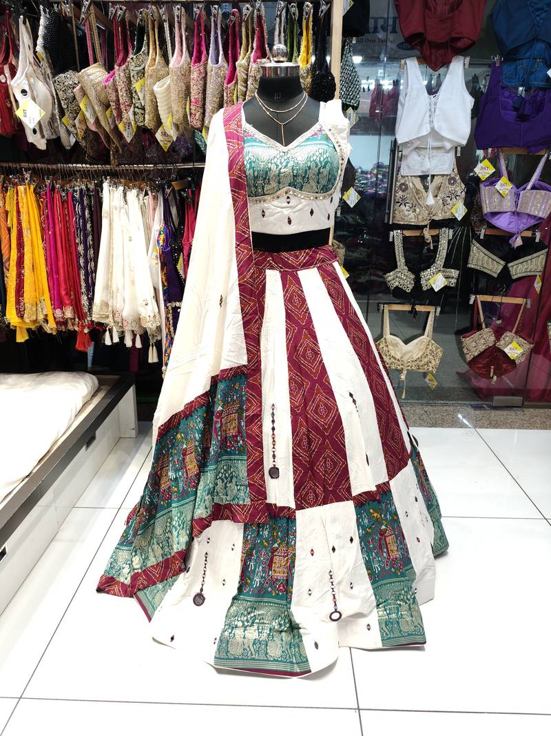 Multicolor Navratri Mirror Work Chaniya Choli Set