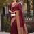 maroon silk blend saree for women festive wedding ethnic wear