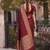 maroon silk blend saree for women festive wedding ethnic wear