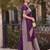 purple silk blend saree for women festive party wedding wear