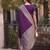 purple silk blend saree for women festive party wedding wear