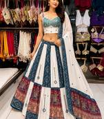Multicolor Navratri Mirror Work Chaniya Choli Set