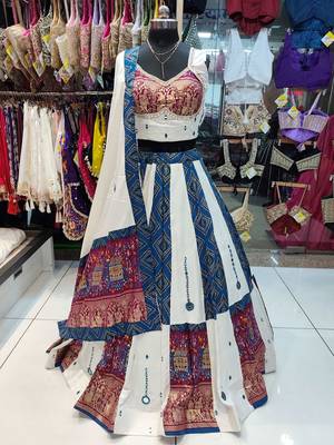 Multicolor Navratri Mirror Work Chaniya Choli Set 2