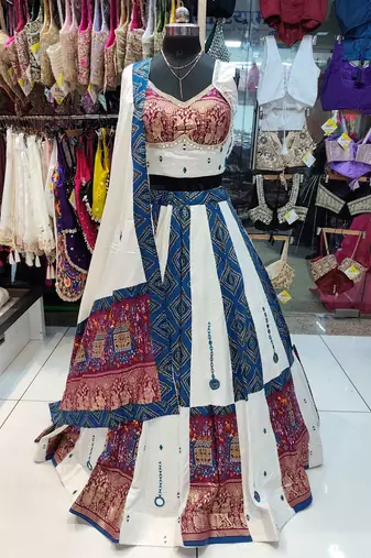 Multicolor Navratri Mirror Work Chaniya Choli Set