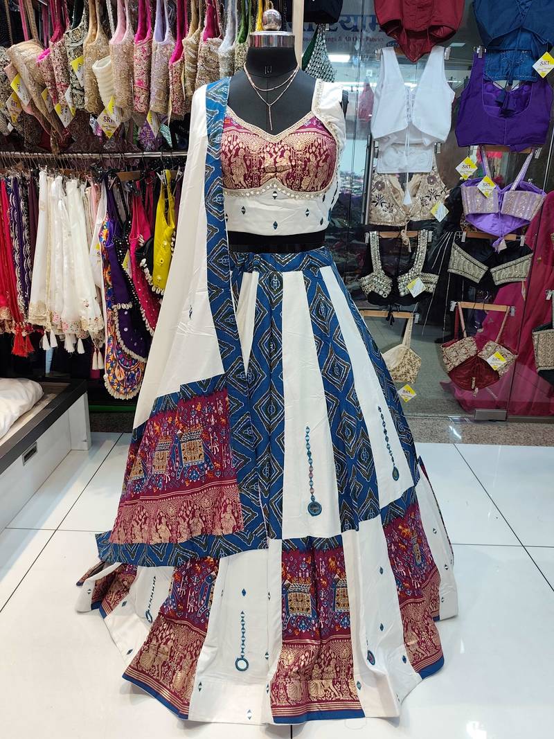 Multicolor Navratri Mirror Work Chaniya Choli Set