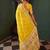 mustard tissue silk blend saree for women festive party wedding wear