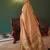 cream tissue silk blend saree for women festive party wedding wear