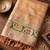 cream tissue silk blend saree for women festive party wedding wear