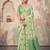 mehendi green linen saree for women festive party wear