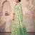 mehendi green linen saree for women festive party wear