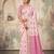 pink linen saree for women festive party wedding wear