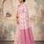 pink linen saree for women festive party wedding wear