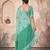 sky blue linen saree for women festive party wear