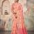 rose pink linen saree for women festive wedding wear