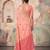 rose pink linen saree for women festive wedding wear