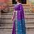 soft silk blend saree in purple & blue for women party wedding wear