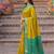 soft silk blend saree in mustard & green for women wedding wear