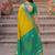 soft silk blend saree in mustard & green for women wedding wear